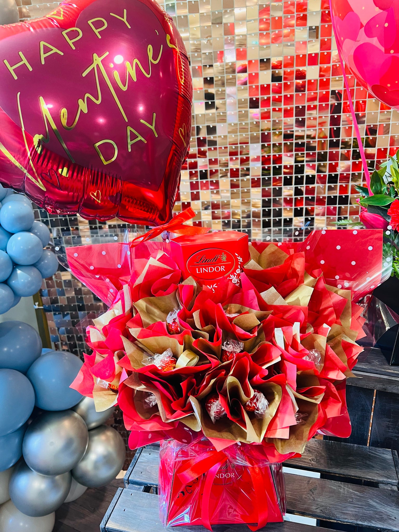 Lindt Chocolate Bouquet with Balloon