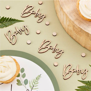 Botanical Baby Wooden Table Confetti