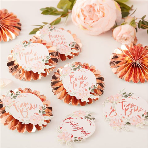 Floral Hen Party Badges