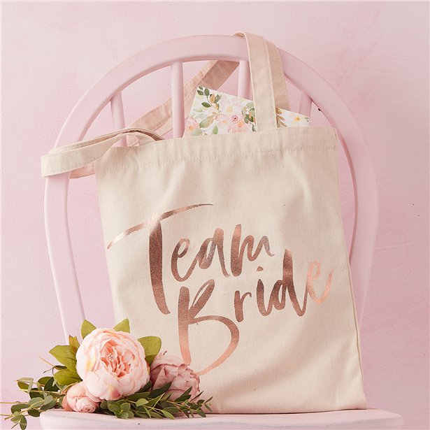 Floral Hen Party 'Team Bride' Tote Bag