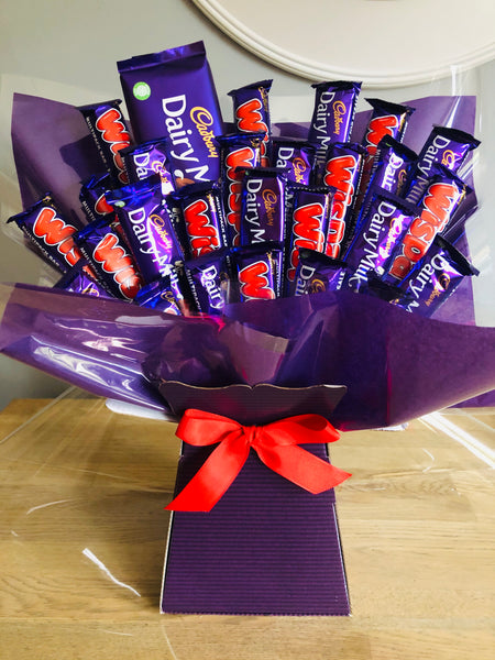 Luxury Cadbury Dairy Milk & Wispa Chocolate Bouquet