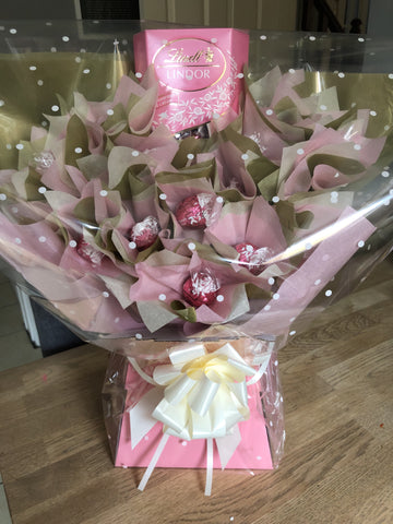 Luxury Lindt Chocolate Bouquet (Strawberries & Cream)