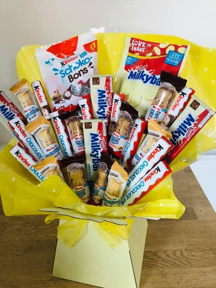 Kinder Surprise & Milky Bar Chocolate Bouquet