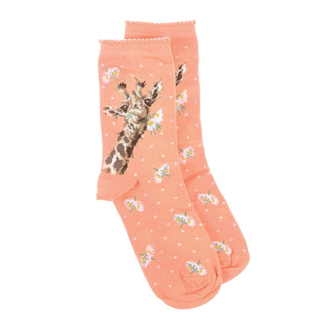 'Flowers' giraffe socks